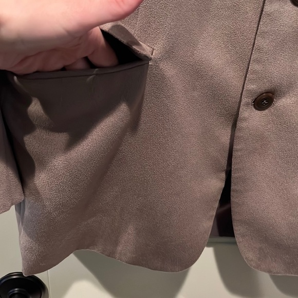 Men’s faux suede CHAPS Ralph Lauren 3 button sports coat tanXL - Picture 3 of 14